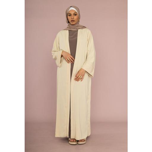 KIMONO LARGO VERDE BEIGE UNITALLA SEDA MEDINA [0]