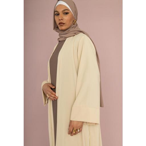 KIMONO LARGO VERDE BEIGE UNITALLA SEDA MEDINA [1]