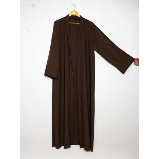 KIMONO LARGO MARRON OSCURO UNITALLA SEDA MEDINA