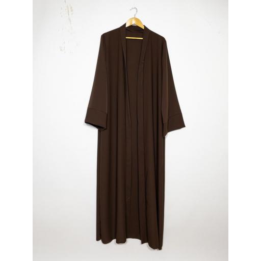 KIMONO LARGO MARRON OSCURO UNITALLA SEDA MEDINA [1]