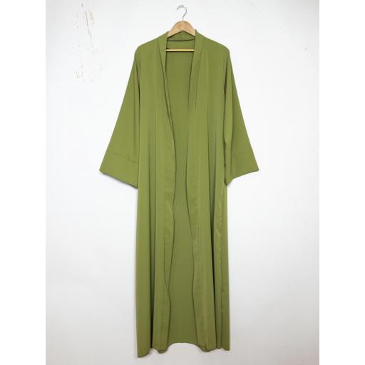 KIMONO ISLÁMICO LARGO VERDE PISTACHO SEDA MEDINA UNITALLA