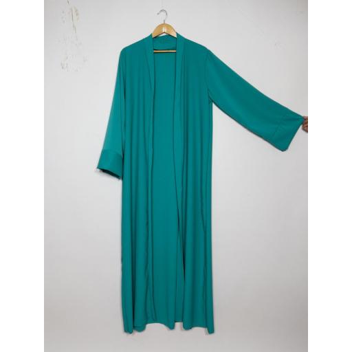 KIMONO LARGO AZUL TURQUESA UNITALLA SEDA MEDINA [4]