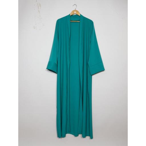 KIMONO LARGO AZUL TURQUESA UNITALLA SEDA MEDINA [3]