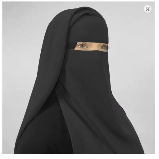 LONG BLACK NIQAB 