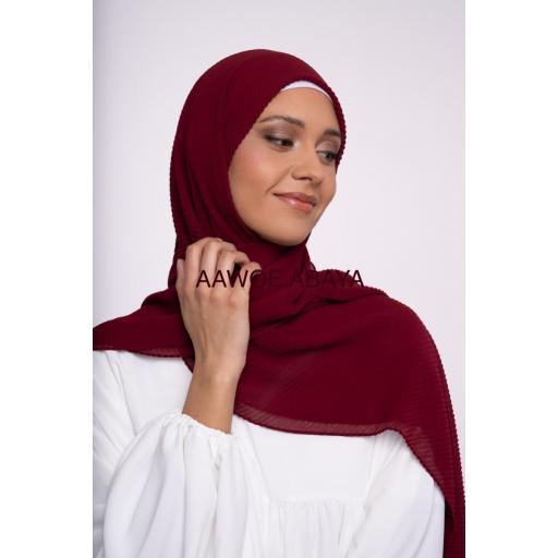 HIJAB MUSELINA PLISADA BURDEOS 190x85 cm [1]