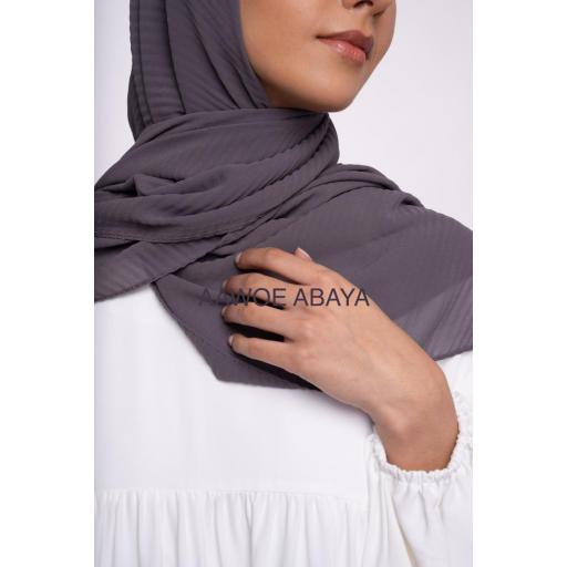 HIJAB MUSELINA PLISADA GRIS OSCURO 190x85 cm [1]