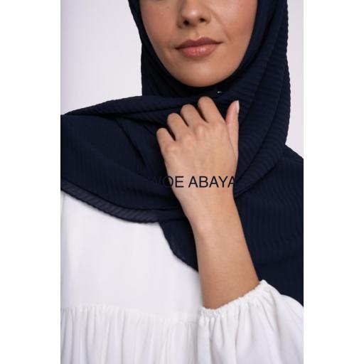HIJAB MUSELINA PLISADA AZUL MARINO 190x85 cm [0]