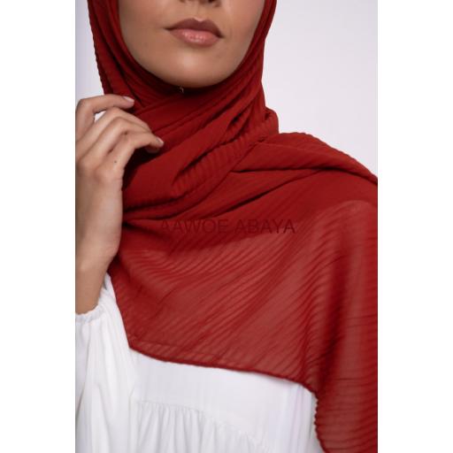 HIJAB MUSELINA PLISADA ROJO 190x85 cm [1]