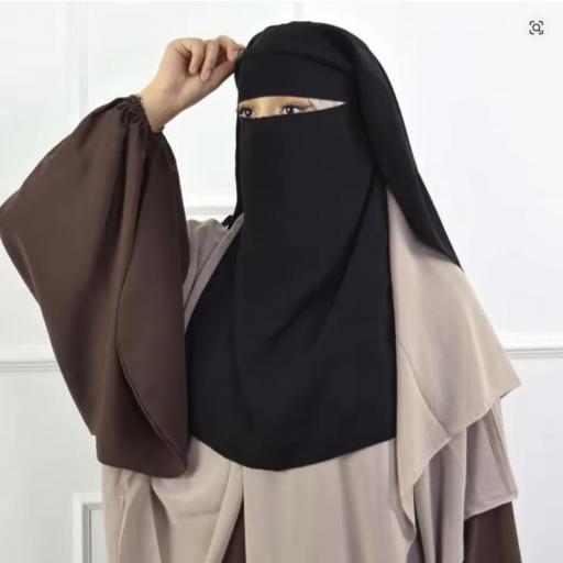 NIQAB NEGRO LARGO 