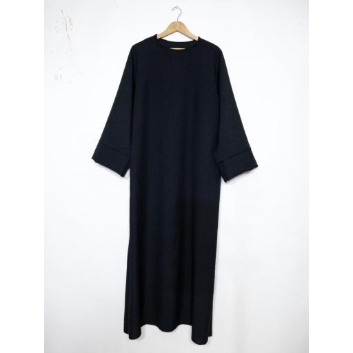 ABAYA NEGRO TIPO LINO OTOÑO/INVIERNO [1]