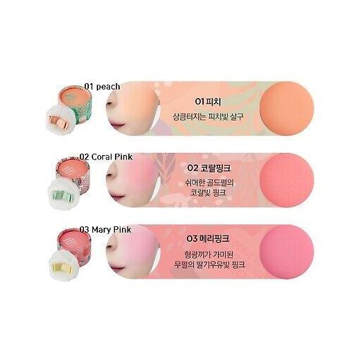 PASTEL CUSHION BLUSHER THE FACE SHOP - 02 CORAL PINK [5]