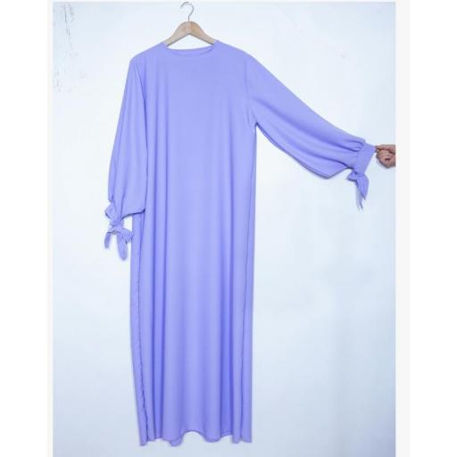 ABAYA LILA SEDA MEDINA CON PUÑOS PARA HACER NUDO UNITALLA [1]