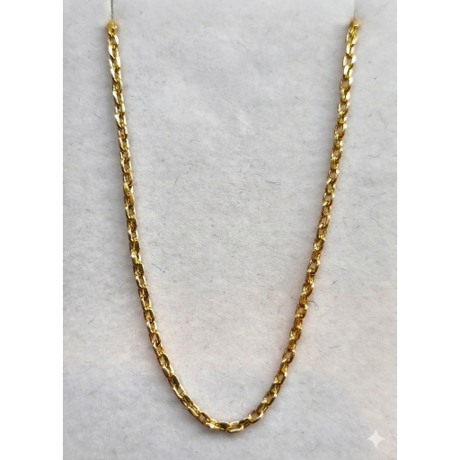 Cadena forzada de oro amarillo 18K 50 cm 1,65 mm semihueca [0]