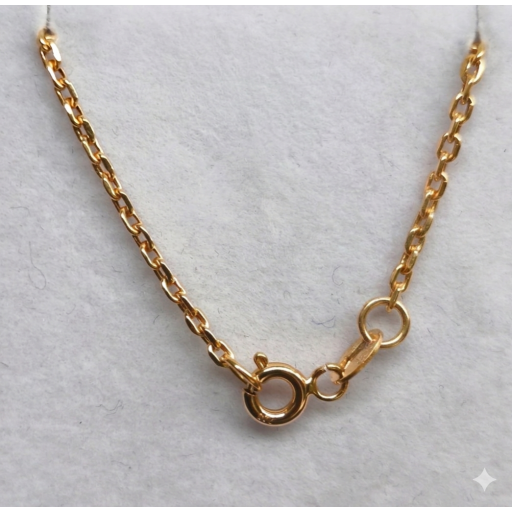 Cadena forzada de oro amarillo 18K 50 cm 1,65 mm semihueca [1]