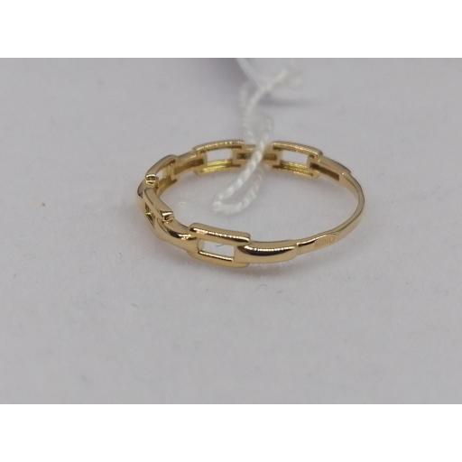 Compra Anillo de Oro Amarillo con Diseño de Eslabones - Elegancia y Estilo [1]