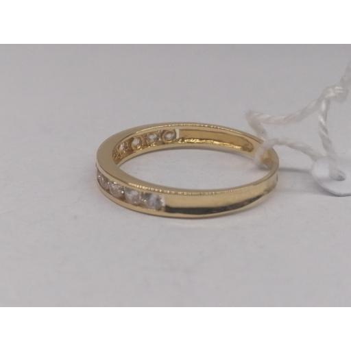 Anillo de Media Alianza de Oro con Piedras | Joyería Serván [1]