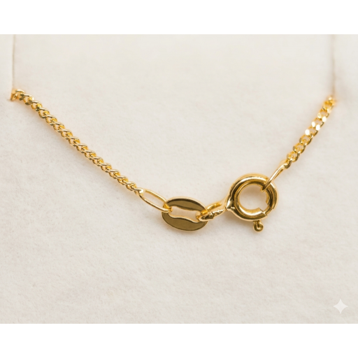 Cadena barbada de oro amarillo de 18 quilates 45 cm maciza 1,20 mm [1]