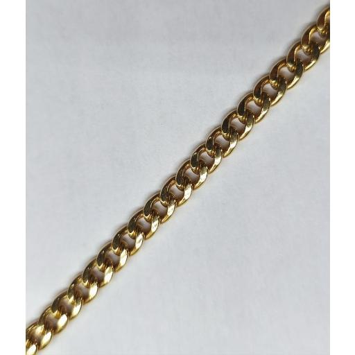 Pulsera barbada oro 18K semi hueca 19 cm [1]