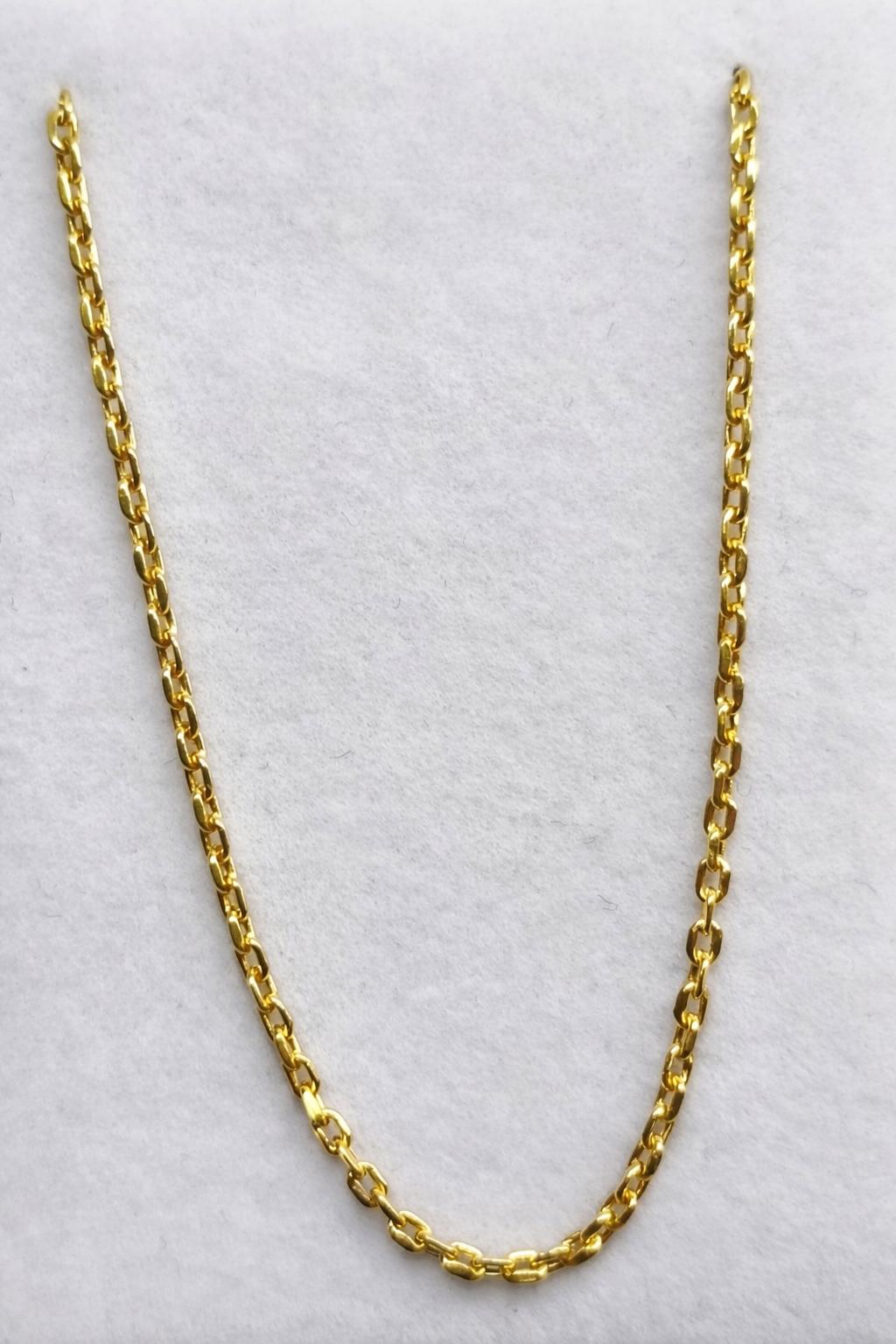 Cadena de Oro 18 Quilates Forzada 50 cm 1,60 mm Semihueca 2,25 g Contrastada