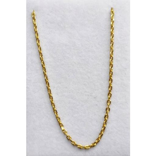 Cadena de Oro 18 Quilates Forzada 50 cm 1,60 mm Semihueca 2,25 g Contrastada [0]