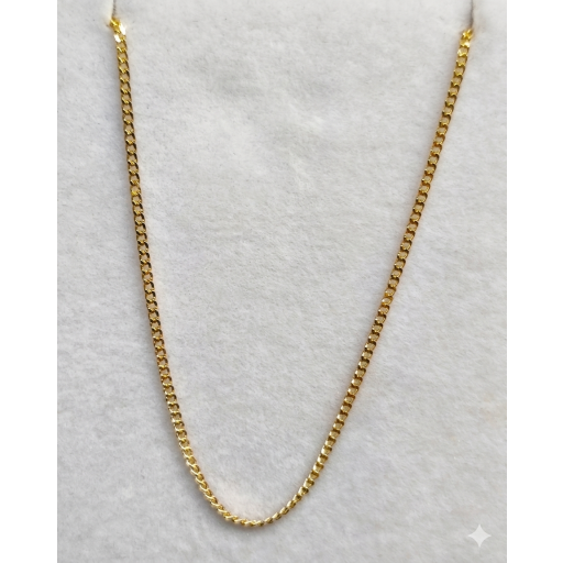 Cadena Barbada de Oro 18K Maciza 40 cm 1 mm [0]