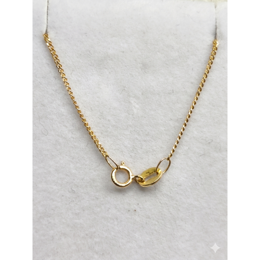 Cadena Barbada de Oro 18K Maciza 40 cm 1 mm [1]