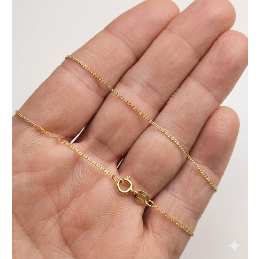 Cadena Barbada de Oro 18K Maciza 40 cm 1 mm [2]