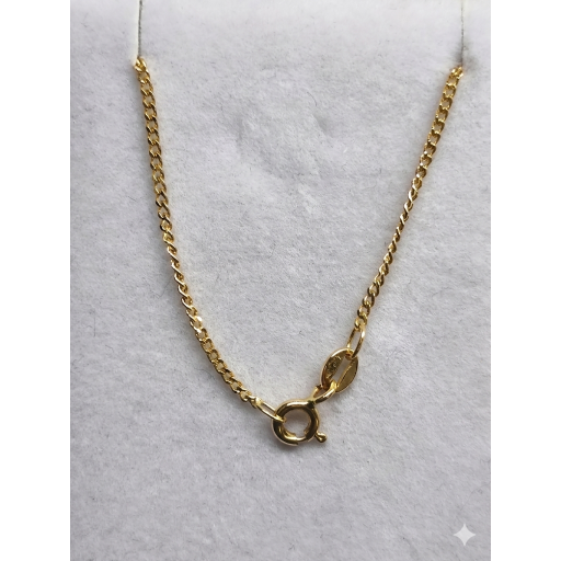 Cadena Barbada Plana de Oro de 18 Quilates 60 cm y 1,30 mm – Cadena Finita y Fuerte para Hombre [2]