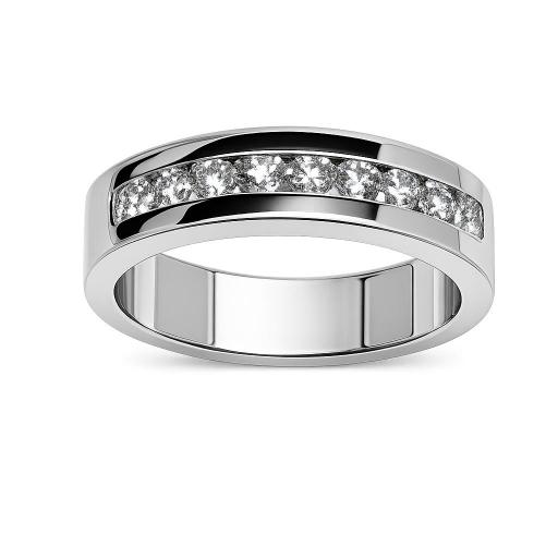 Anillo oro blanco 18K con diamantes 0,40 ct para mujer