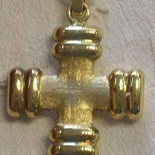 Super Original Cruz Sin Cristo Montada en Oro Amarillo Mate y Brillo, Ideal. [0]