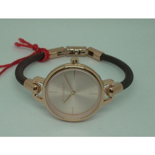 Reloj Viceroy Mujer Oro Rosa Original Pulsera Rigida Marron 42344-77 [0]