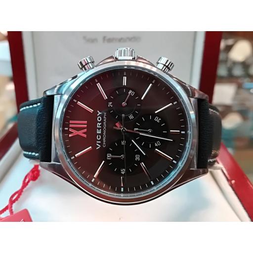 Reloj Viceroy Hombre Correa De Cuero Crono 471109-43 [0]