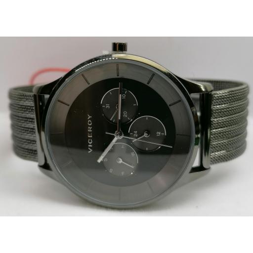 Reloj Viceroy Hombre Nueva Colección Modelo 42301-59 Malla Milanesa Negro [0]