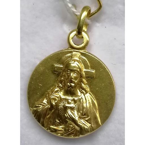 Medalla Escapulario Virgen Del Carmen Oro Sin Filo 17 mm [1]