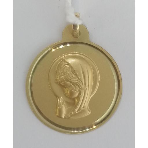 Medalla de Oro 18 Quilates Virgen Niña: Un Regalo Único e Inolvidable para Comuniones o Bautizos. [0]