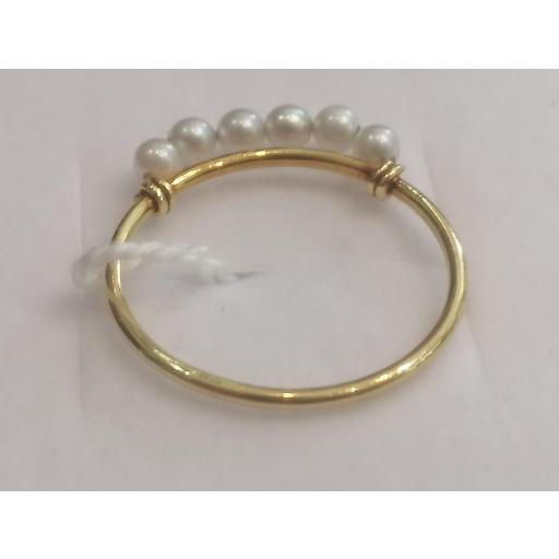 Compra Online Sortija de Oro con Perlas de Río - Elegancia Clásica  [3]
