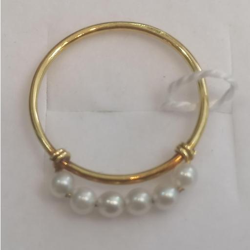 Compra Online Sortija de Oro con Perlas de Río - Elegancia Clásica  [2]