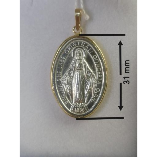 Medalla Virgen Milagrosa Plata Y Oro [2]