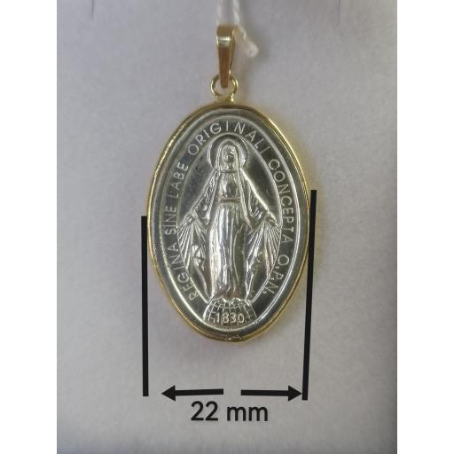 Medalla Virgen Milagrosa Plata Y Oro [3]