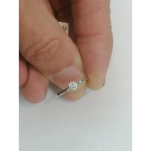 Sortija de Oro Blanco con Diamante Natural de Talla Brillante VSI - Elegancia Atemporal [3]