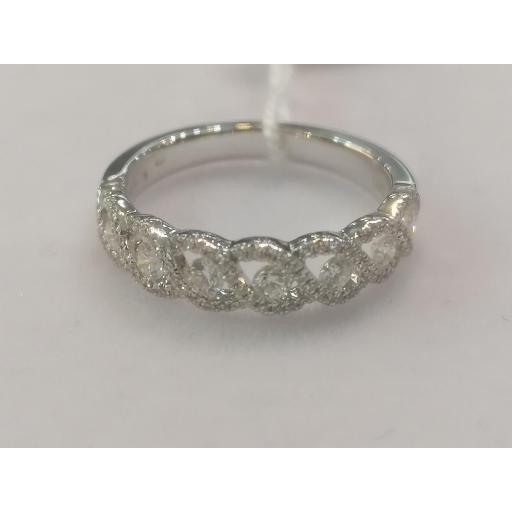 Sortija de Oro Blanco con Diamantes Brillantes VSI 0.47ct - Elegancia y Brillo con 15% Descuento [0]