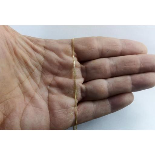 Cadena de oro amarillo 18K barbada 40 cm para mujer o niña - ¡15% de descuento! [1]