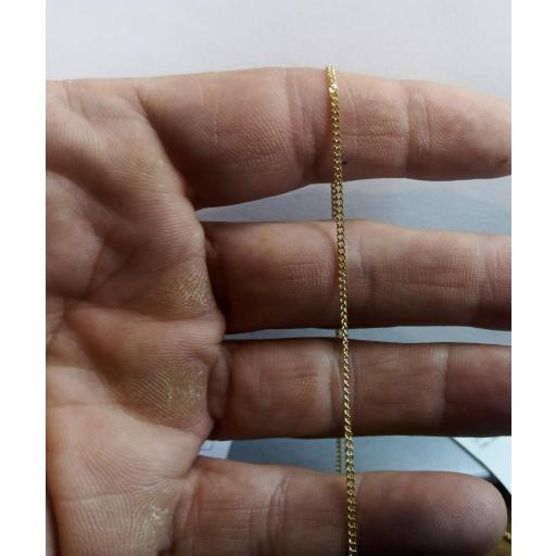 Exclusiva Cadena Barbada de Oro Amarillo 18K Maciza de 50 cm con Descuento - Ideal para Todas las Edades [2]