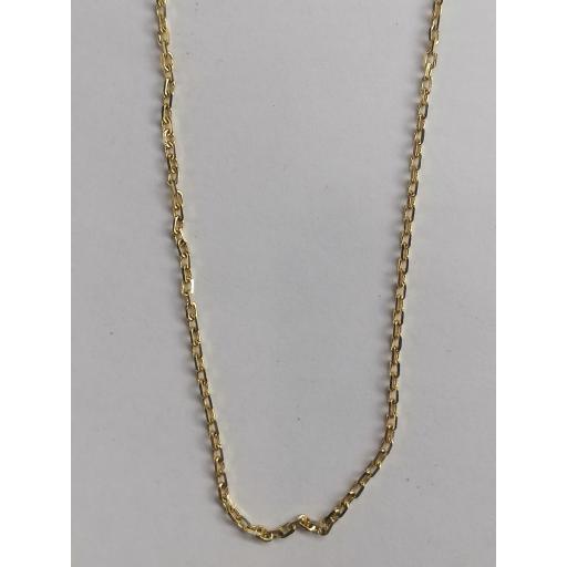 Cadena forzada de oro 18 quilates hueca 2.0 mm 45cm