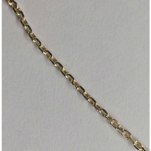 Cadena forzada de oro 18 quilates hueca 2.0 mm 45cm