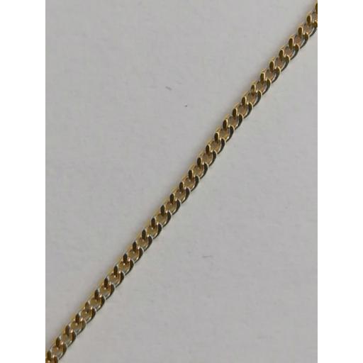 Cadena barbada de oro 18 quilates maciza 1.5 mm 40cm