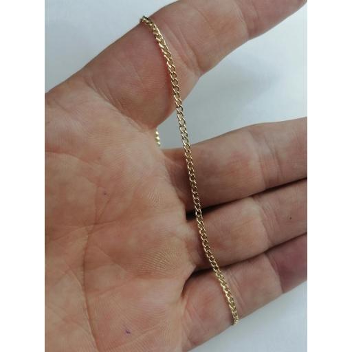 Cadena De Oro 18 Quilates Barbada Hueca De 45 CM [1]