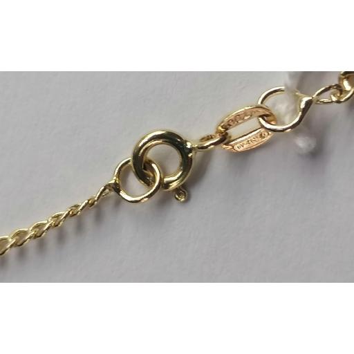 Cadena De Oro 18 Quilates Barbada Hueca De 45 CM [2]