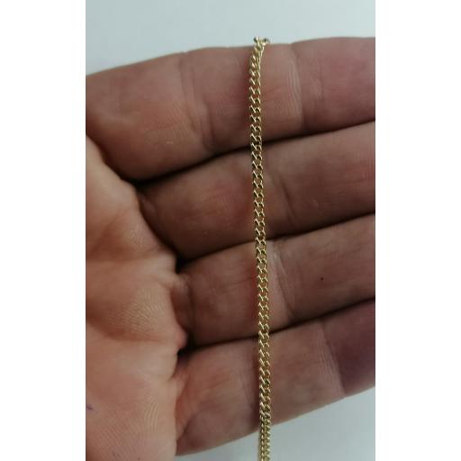Cadena de Oro 18K Barbada Hueca 50cm | Unisex [2]