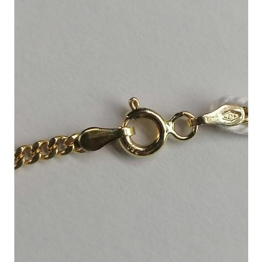 Cadena Oro Amarillo 18K Barbada Hueca 45cm con Cierre Reasa [3]